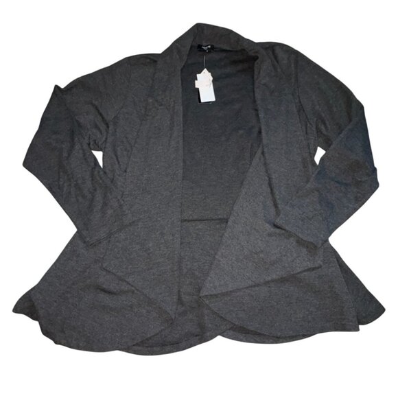 Premise Woman Open Front Knit Cardigan-Gray-Sizw 2X-NWT - Picture 1 of 7
